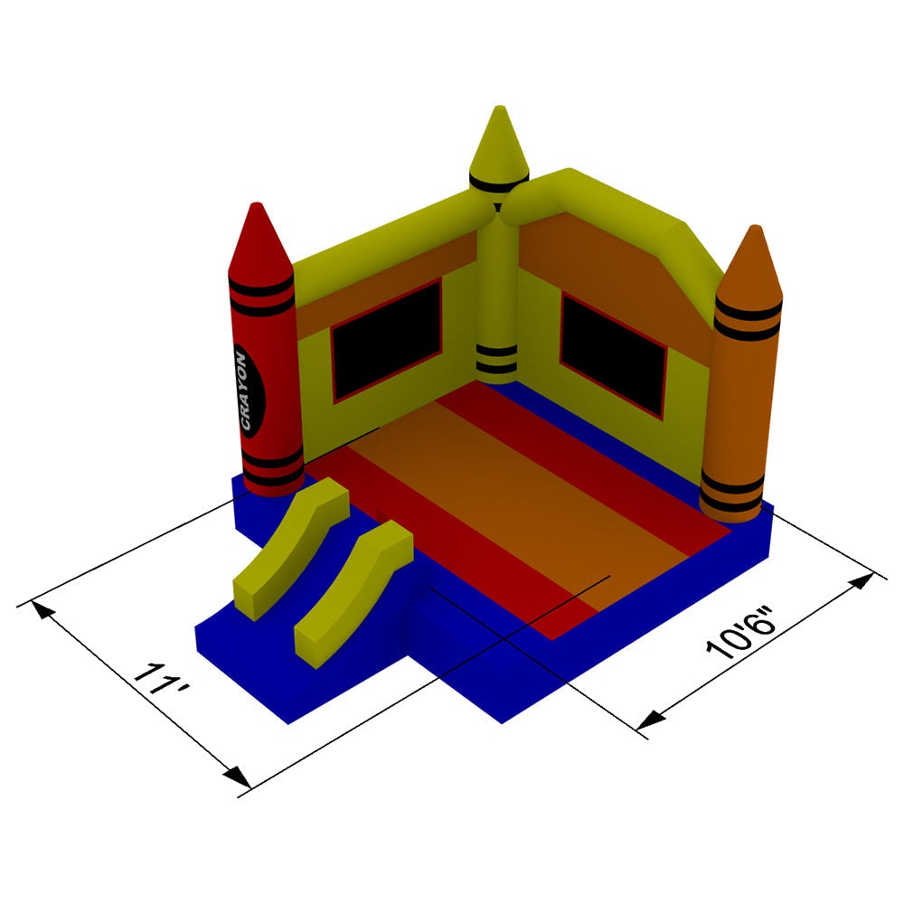 Commercial Crayon Castle Bounce House by Inflatable HQ - Backyard Provider