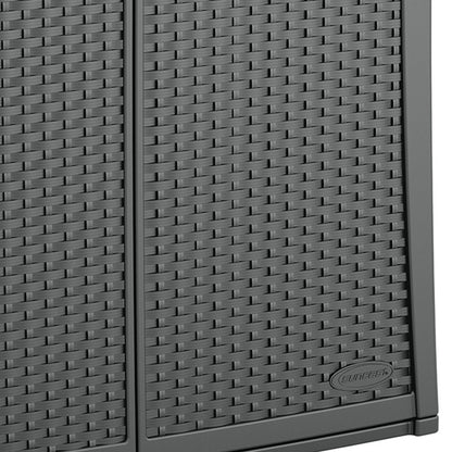 Suncast Lockable Outdoor Cabinet Deck Storage Box w/ Adjustable Shelf (3 Pack) - 320519