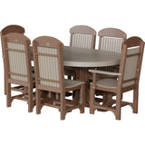 LuxCraft 4' x 6' Oval Table Set 2 - P46OT-BHCHB/CSC-BHCHB/CAC-BHCHB