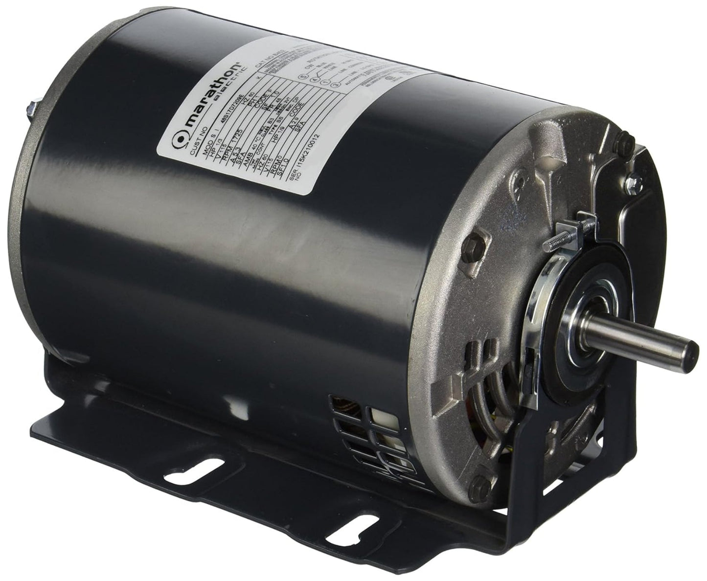 Marathon MB402 Attic Fan Motor 1/3 hp 1800 RPM 115 VAC 48 Frame - MB402