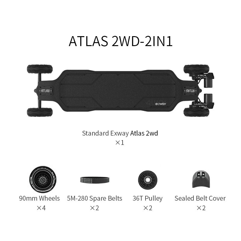 Exway Atlas Carbon 2WD Electric Skateboard