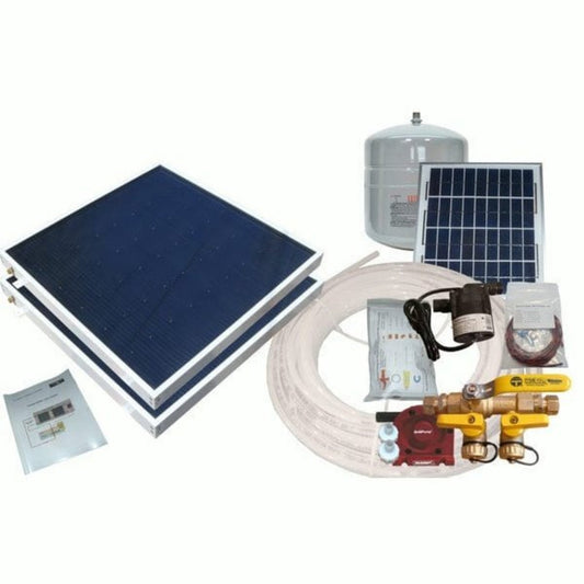 Heliatos Boat Freeze Protected Solar Water Heater Kit with Built-In Heat Exchanger - Backyard Provider