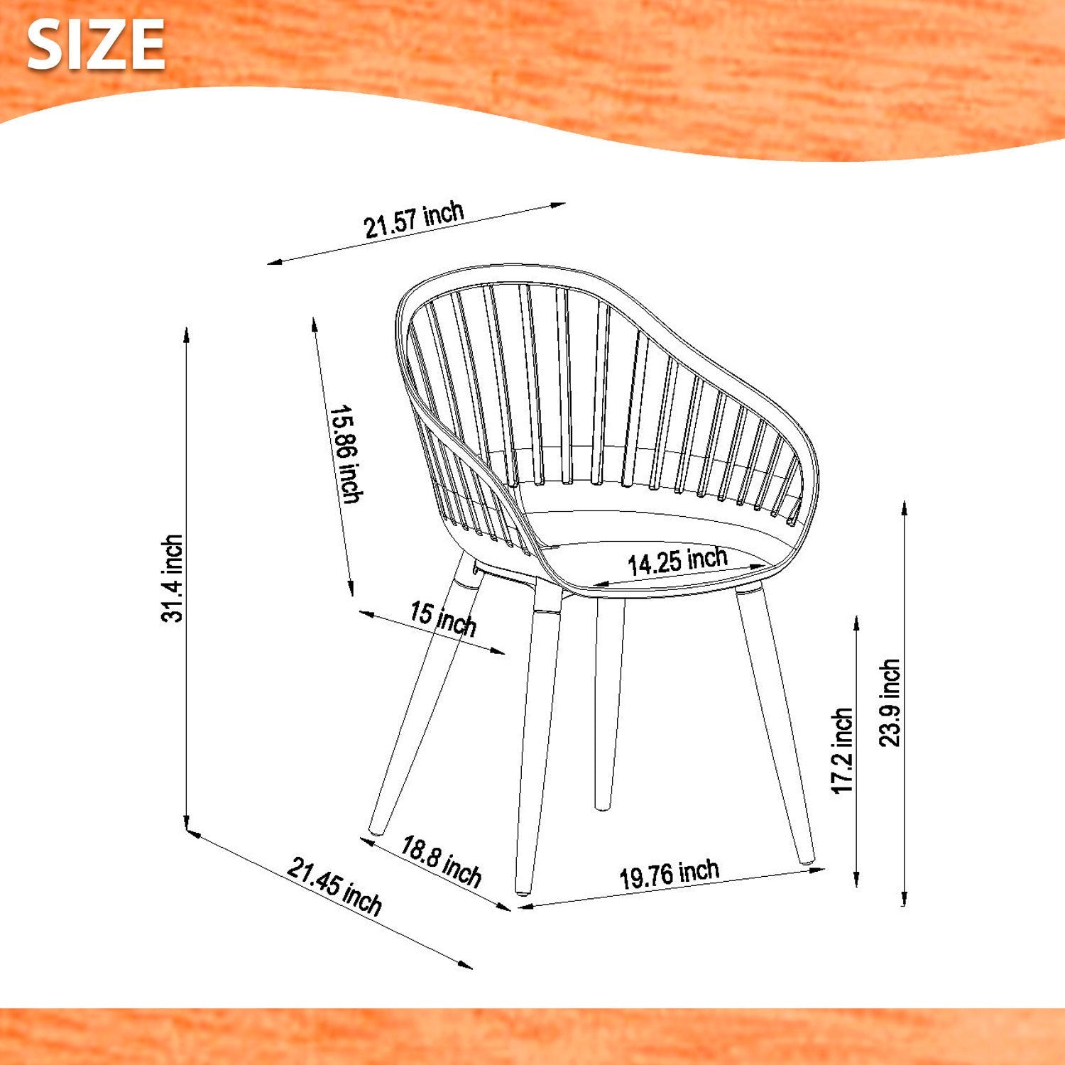 Midtown Concept Dian Oval Teak Table & 8 Nassau White Armchairs - DIANOV_8CANN_WH_LOT