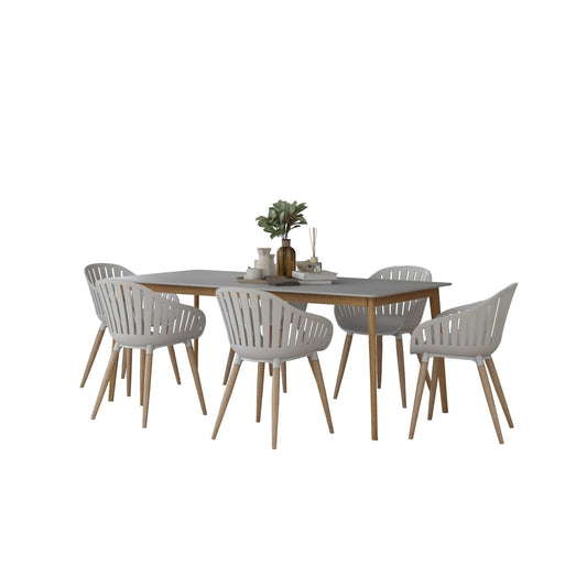 Midtown Concept Aalborg w/Cannes 7-Piece Indoor Dining Set - SC ALBORG_6CANNES LOT GR_IN