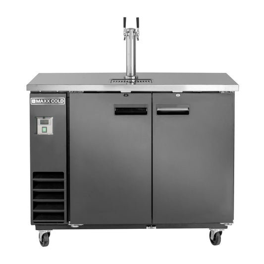 Maxx Cold 47.5" Single Tower 2 Tap Beer Dispenser - MXBD48-1BHC