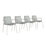 Midtown Concept Rinjani Big Rectangular Teak Table & 8 Oberon Grey Chairs With Cushions - RINJBIG_8OBE_GR