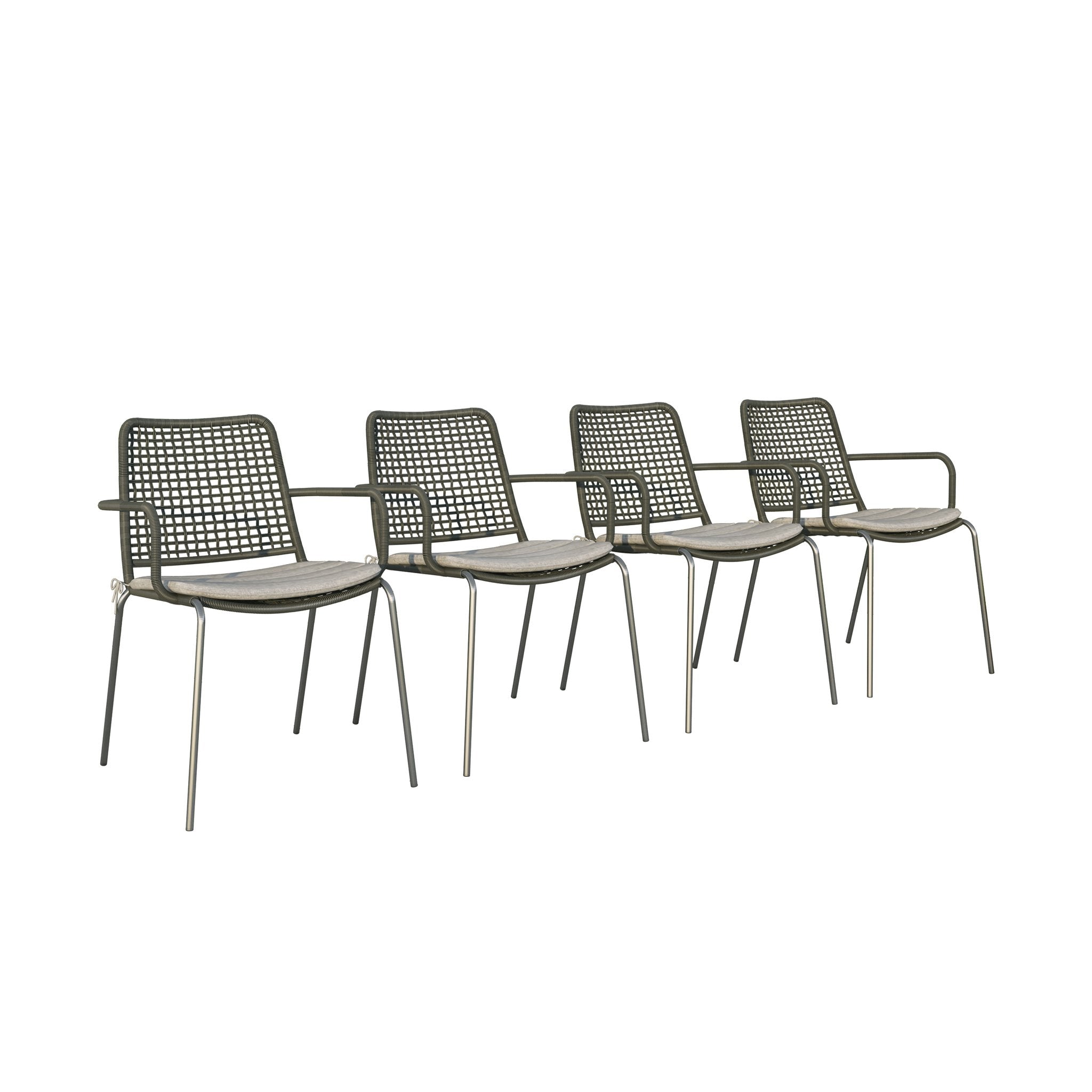 Midtown Concept Leyland Table & Oberon Black Chairs With Cushions - LEYLOT_8OBE_BK