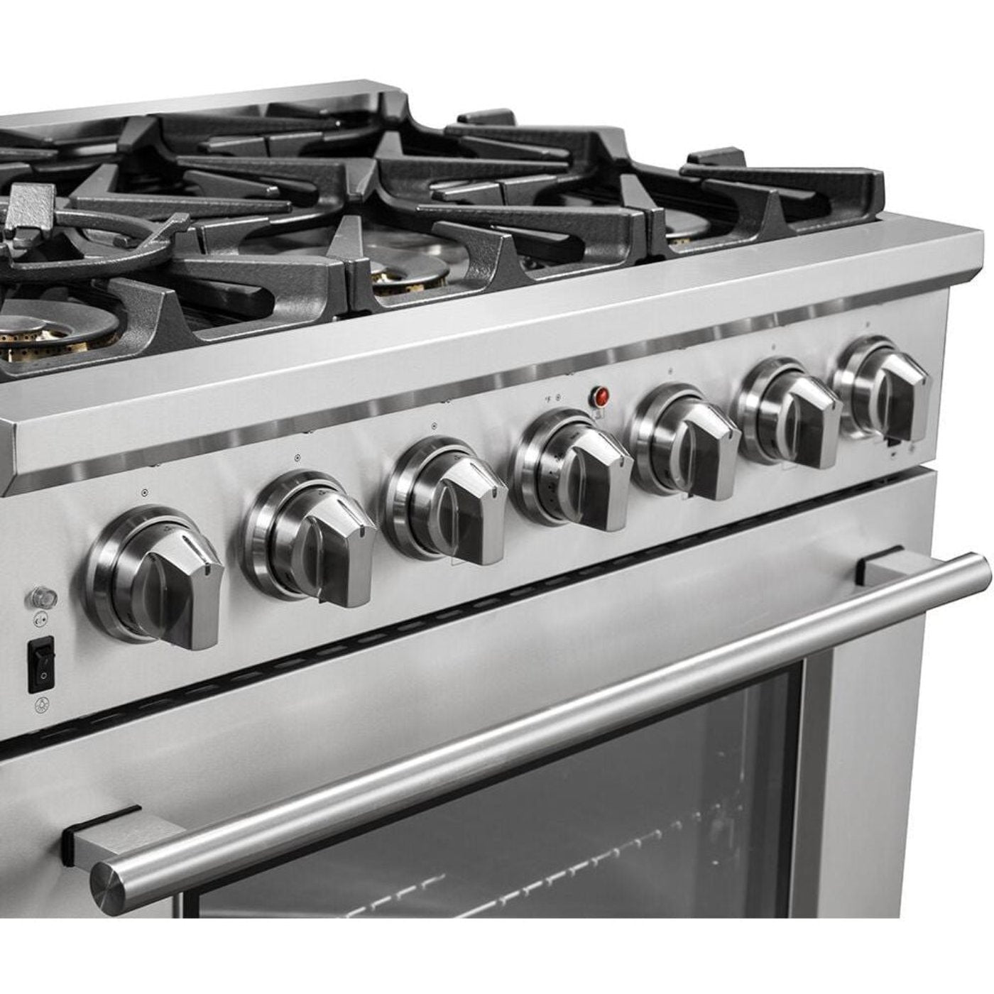 Forno 36″ Pro Series Capriasca Gas Burner / Electric Oven in Stainless Steel 6 Italian Burners, FFSGS6187-36