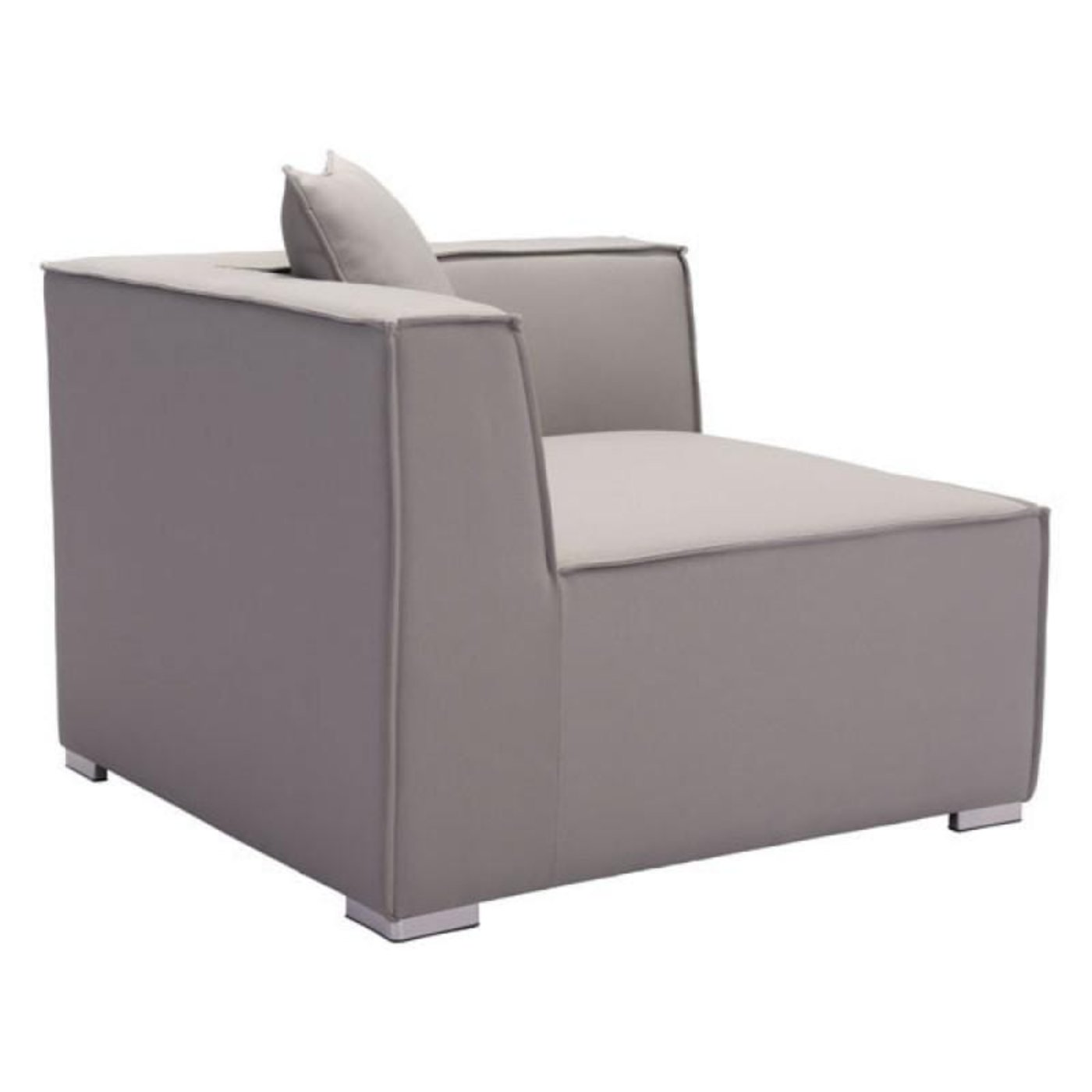 34.6" X 34.6" X 25.4" Gray Sunproof Corner Chair - 296139