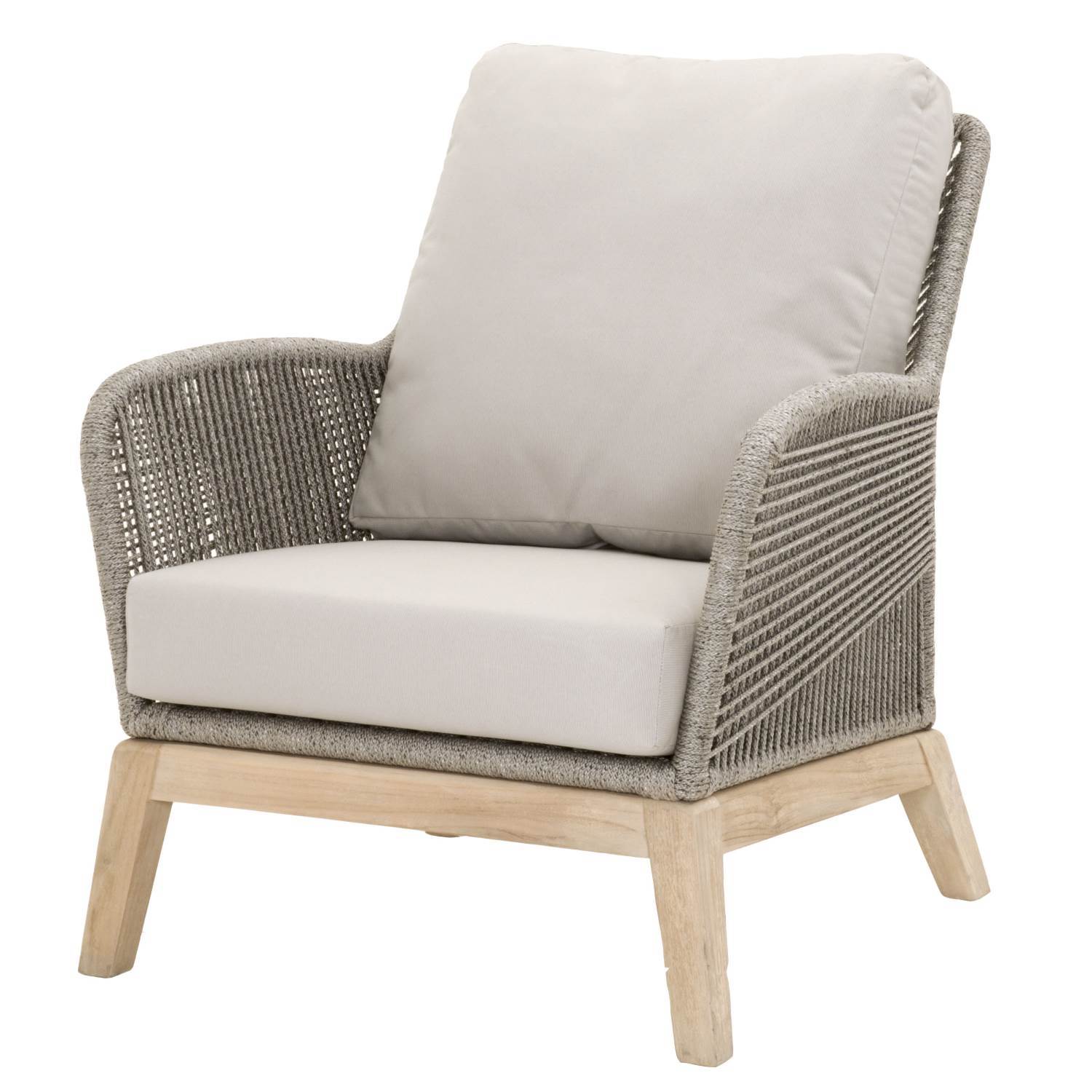 Wicker Loom Outdoor Club Chair, Gray - 335950