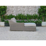 30" Aluminum, Wood, and Rattan Sectional Sofa Set - 282706