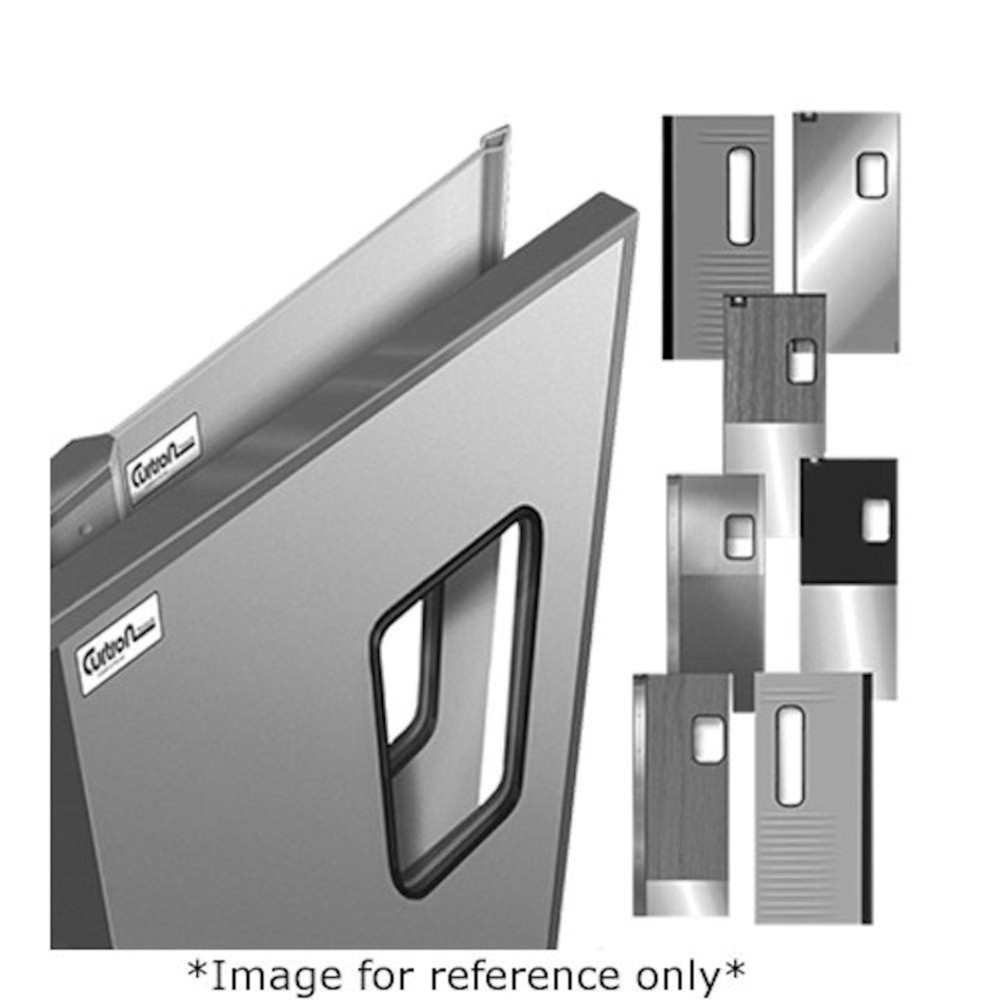 Curtron SPD-20-SS-DBL-7896 78" x 96" Service-Pro Series 20 Double Swing Door - CUSPD20SSDBL7896