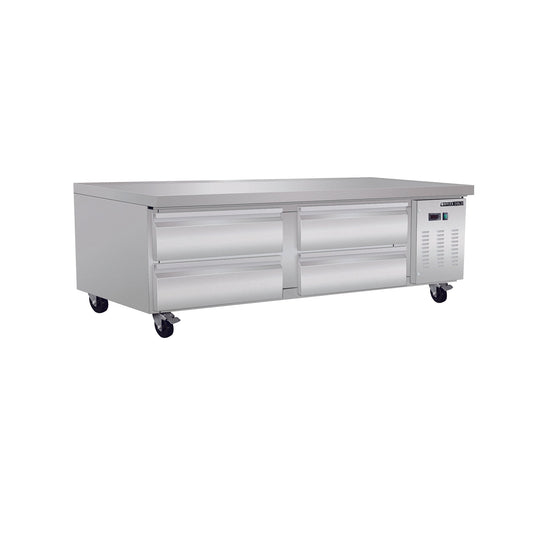 Maxx Cold Four-Drawer Refrigerated Cheg Base, 74"W, 11.1 cu. ft. Storage Capacity, in Stainless Steel - MXCB72HC